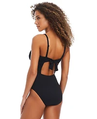 Bar Iii Women's Pucker Up Keyhole One-Piece Swimsuit, Exclusively at Macy's