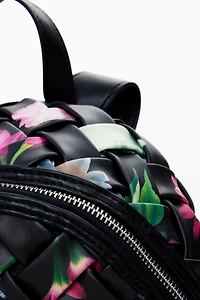 Desigual Women's Small braided floral backpack