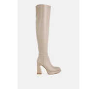 Nenana Faux Leather Knee-High Boots Women