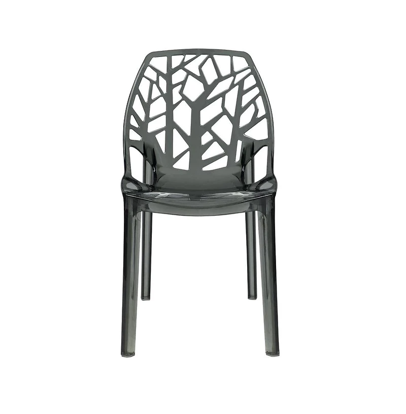 Cornelia Modern Spring Cut-Out Tree Design Stackable Dining Chair