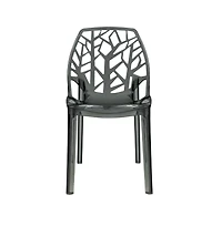 Cornelia Modern Spring Cut-Out Tree Design Stackable Dining Chair