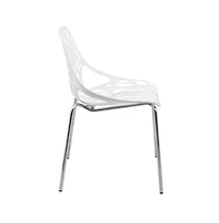 LeisureMod Modern Asbury Dining Chair w/ Chromed Legs