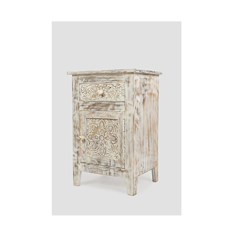 Jofran Global Archive Hand Carved Mango Wood Accent Table