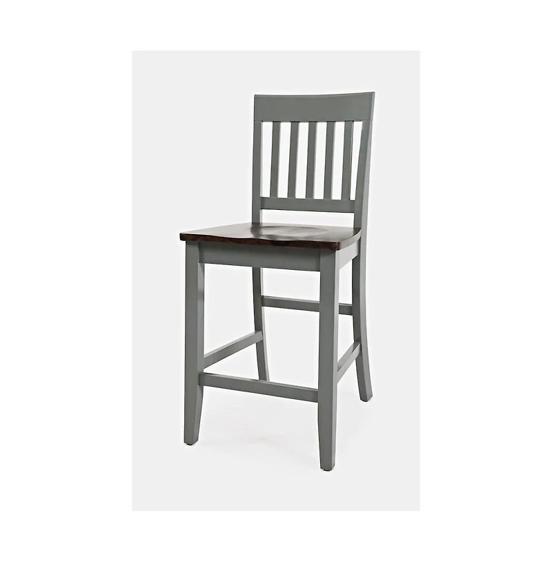 Jofran Decatur Lane Farmhouse Solid Wood Counter Stool (Set of 2