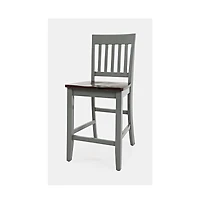 Jofran Decatur Lane Farmhouse Solid Wood Counter Stool (Set of 2