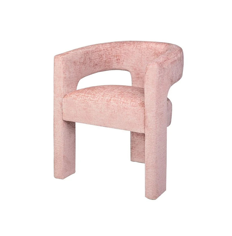 Jofran Gwen Modern Luxury Jacquard Fabric Upholstered Sculpture Armchair