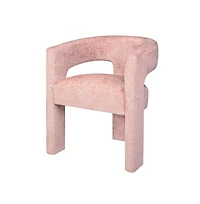 Jofran Gwen Modern Luxury Jacquard Fabric Upholstered Sculpture Armchair