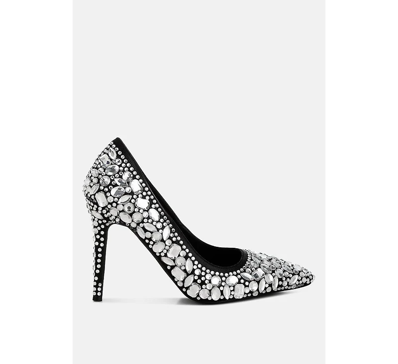 Iceout Diamante & Rhinestone Embellishments Pumps