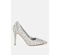 Iceout Diamante & Rhinestone Embellishments Pumps