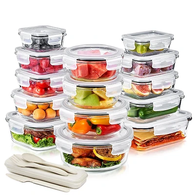 Sorbus -Piece Glass Food Storage Containers with Lids