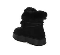 Bunting Faux Fur Collar Flatform Boots