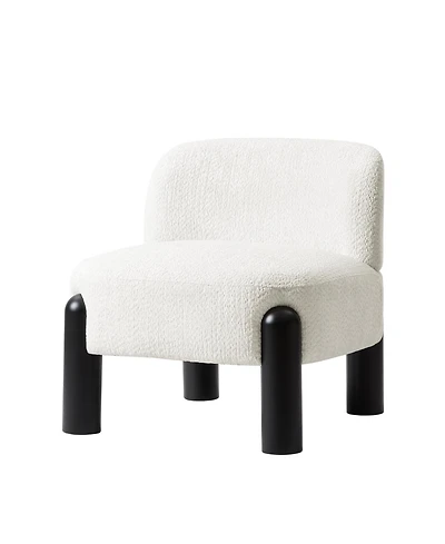 Hulala Home Zara Modern Armchair with Solid Wood Legs and Adjustable Feet