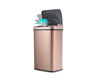 Slickblue 13-Gallon Stainless Steel Kitchen Trash Can with Motion Sensor Lid
