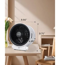Black+Decker Dual Function Desktop Heater & Fan, 3 Settings, 750W/1500W Space Heate, White