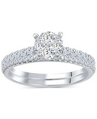 Diamond Classic Style Bridal Set (3/4 ct. t.w) in 14k White Gold