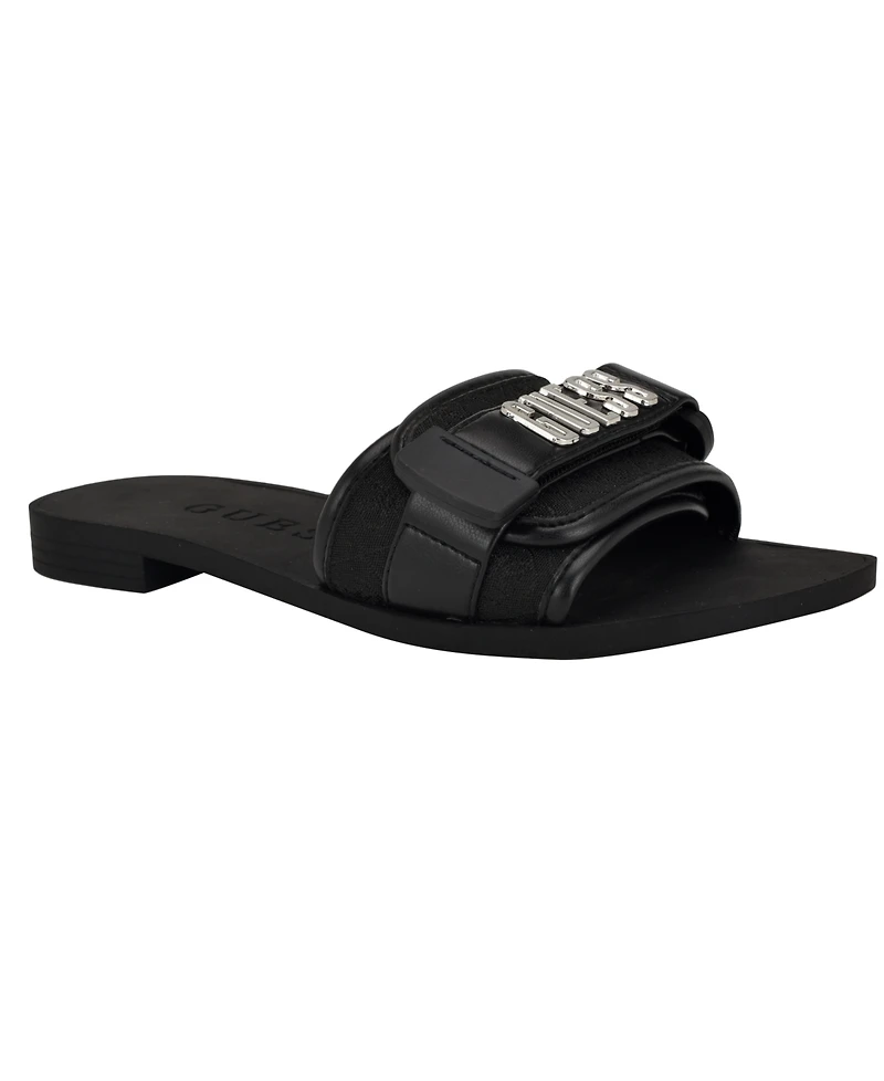 Guess Women's Elyze Quattro G Slip-On Slide Flat Sandals