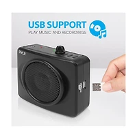 Pyle Compact Portable Pa System with Headset Microphone, MP3 Usb Playback, Rechargeable Battery
