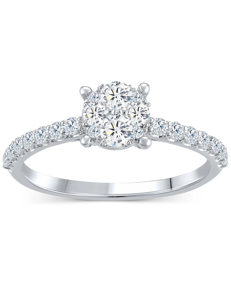 Diamond Classic Style Bridal Set (3/4 ct. t.w) in 14k White Gold