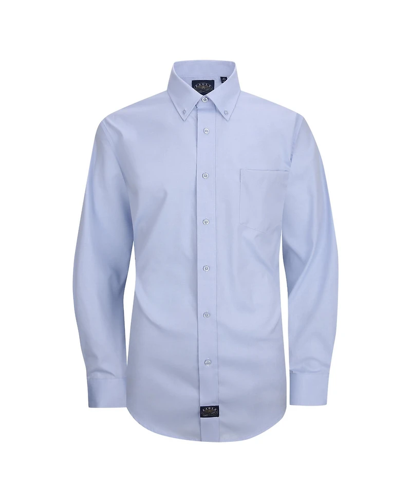 Eagle Men's Iron Free Stretch Neck Pinpoint Oxford Shirt