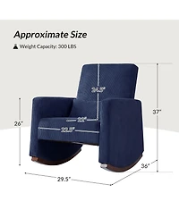 Hulala Home Tom Modern Rocking Chair with Solid Wood