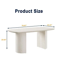 Boyel Living 70.8” Solid Wood Dining Table