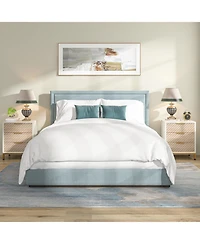Tribesigns Night Stands Set of 2, Nightstand with 3 Drawers White and Gold Light Wood Grain Nightstands Bedside End Tables Storage for Bedrooms