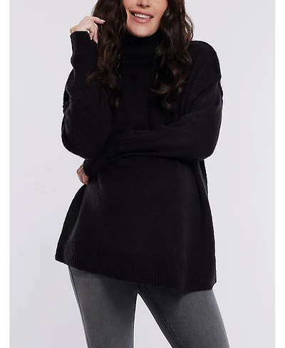 Motherhood Maternity Turtleneck Long Sleeve Knit Sweater 