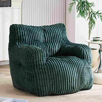 Soft Corduroy Bean Bag Chair with Memory Foam Filling for Living Room-The Pop Home