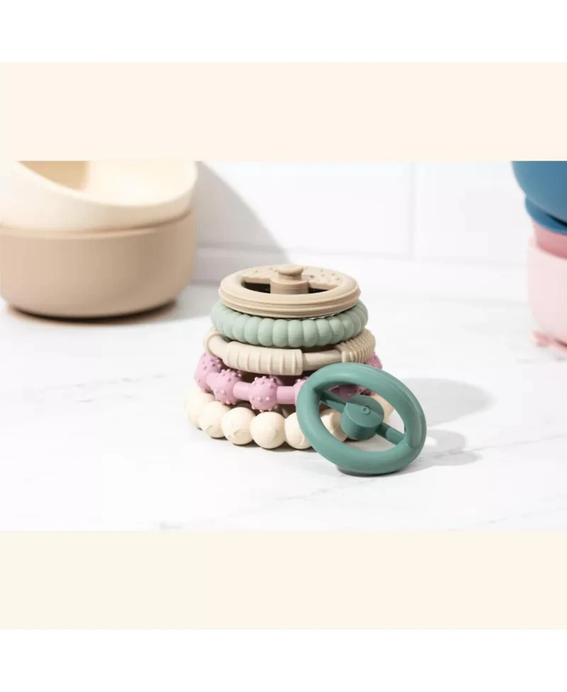Sperric Toddler Stacking Silicone Toy – Premium Toys for Teething Interactive and Fun Made of Soft Sil
