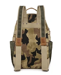 Tsd Brand Mountain Leaf Utility Bee-Wax Canvas Backpack