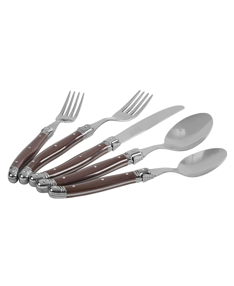 French Home Laguiole 20 Piece Stainless Steel Flatware Set, Service for 4