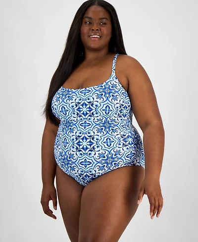 La Blanca Plus Size Alboran Sea One-Piece Swimsuit