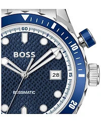 Hugo Boss Men's Bossmatic Silver Stainless Steel Watch