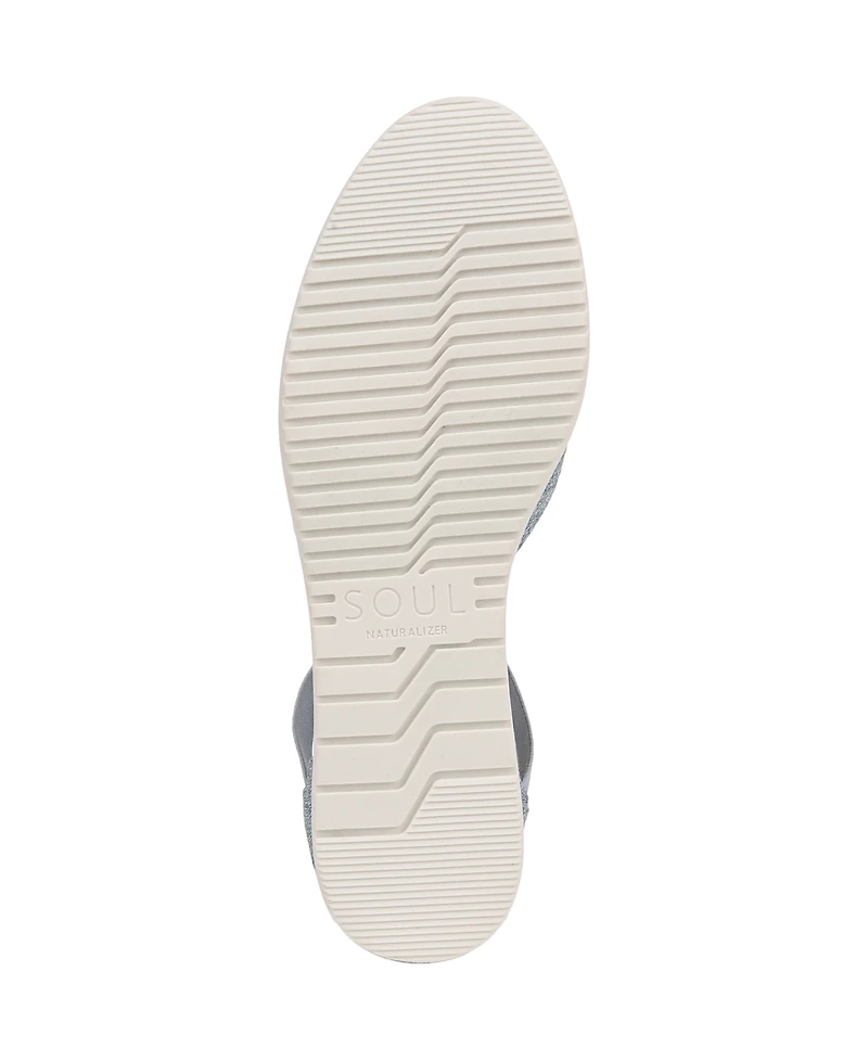 Soul Naturalizer Women's Intro Round Toe Slip On Low Wedge Flats
