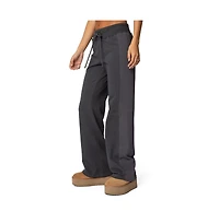 Edikted Womens Chandler Waffle Sweatpants