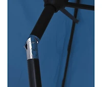 Garden Parasol with Metal Pole 118"x78.7" Azure