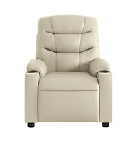 vidaXL Massage Recliner Chair Cream Faux Leather