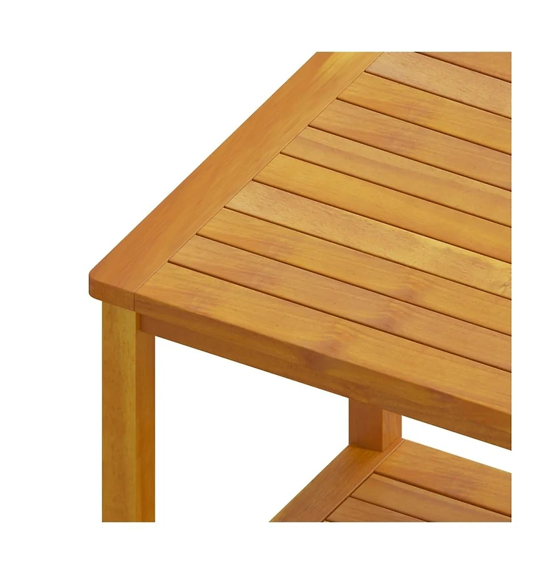 Side Table Solid Acacia Wood 17.7"x17.7"x17.7"