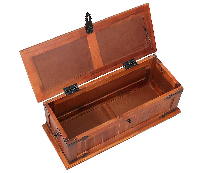 Storage Chest 23.6"x9.8"x8.7" Solid Acacia Wood