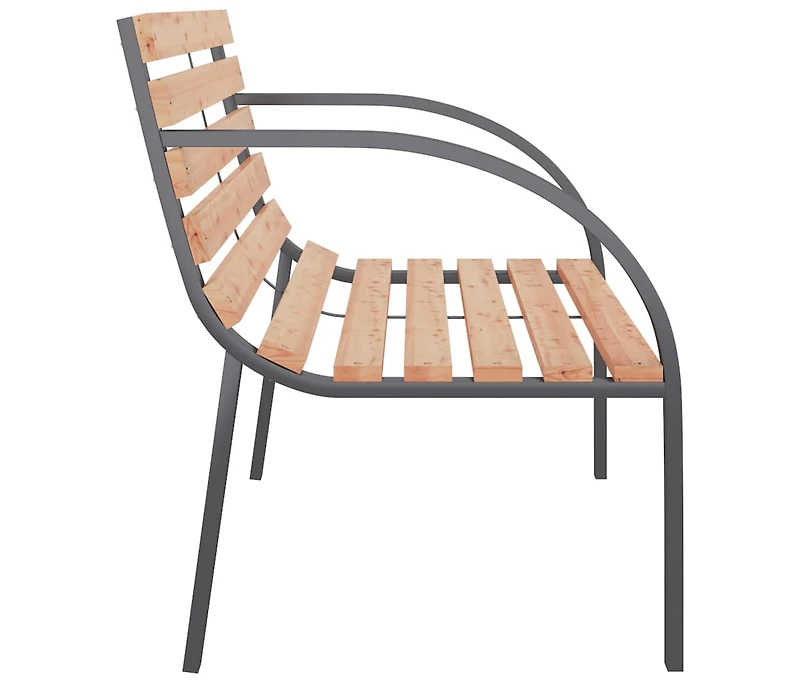 Patio Bench 47.2" Wood and Iron