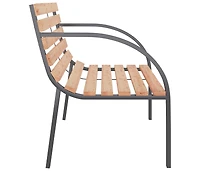 Patio Bench 47.2" Wood and Iron