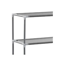 vidaXL 3-Tier Storage Rack over Toilet Silver 20.9"x11"x66.5"