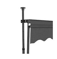 Manual Retractable Awning with Led 157.5" Anthracite