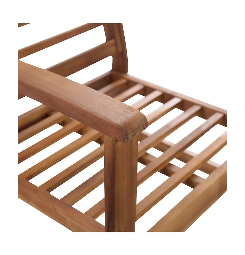vidaXL 4 Piece Patio Lounge Set Solid Acacia Wood