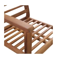 vidaXL 4 Piece Patio Lounge Set Solid Acacia Wood