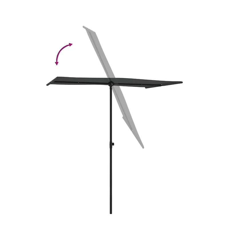 Garden Parasol with Aluminum Pole 70.9"x43.3" Anthracite