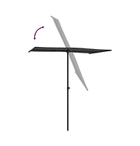 Garden Parasol with Aluminum Pole 70.9"x43.3" Anthracite