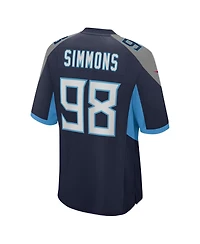 Nike Men's Jeffery Simmons Navy Tennessee Titans Game Jersey