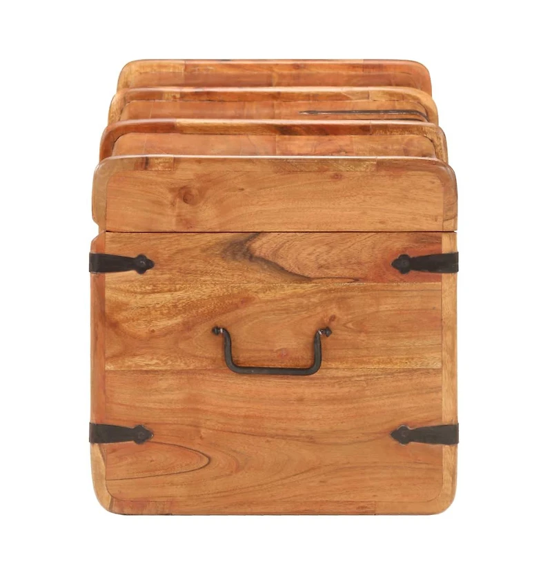 vidaXL Storage Chest 35.4"x15.7"x15.7" Solid Acacia Wood