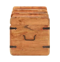 vidaXL Storage Chest 35.4"x15.7"x15.7" Solid Acacia Wood